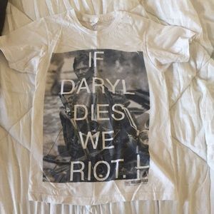 Walking Dead If Daryl Dies We Riot shirt XS